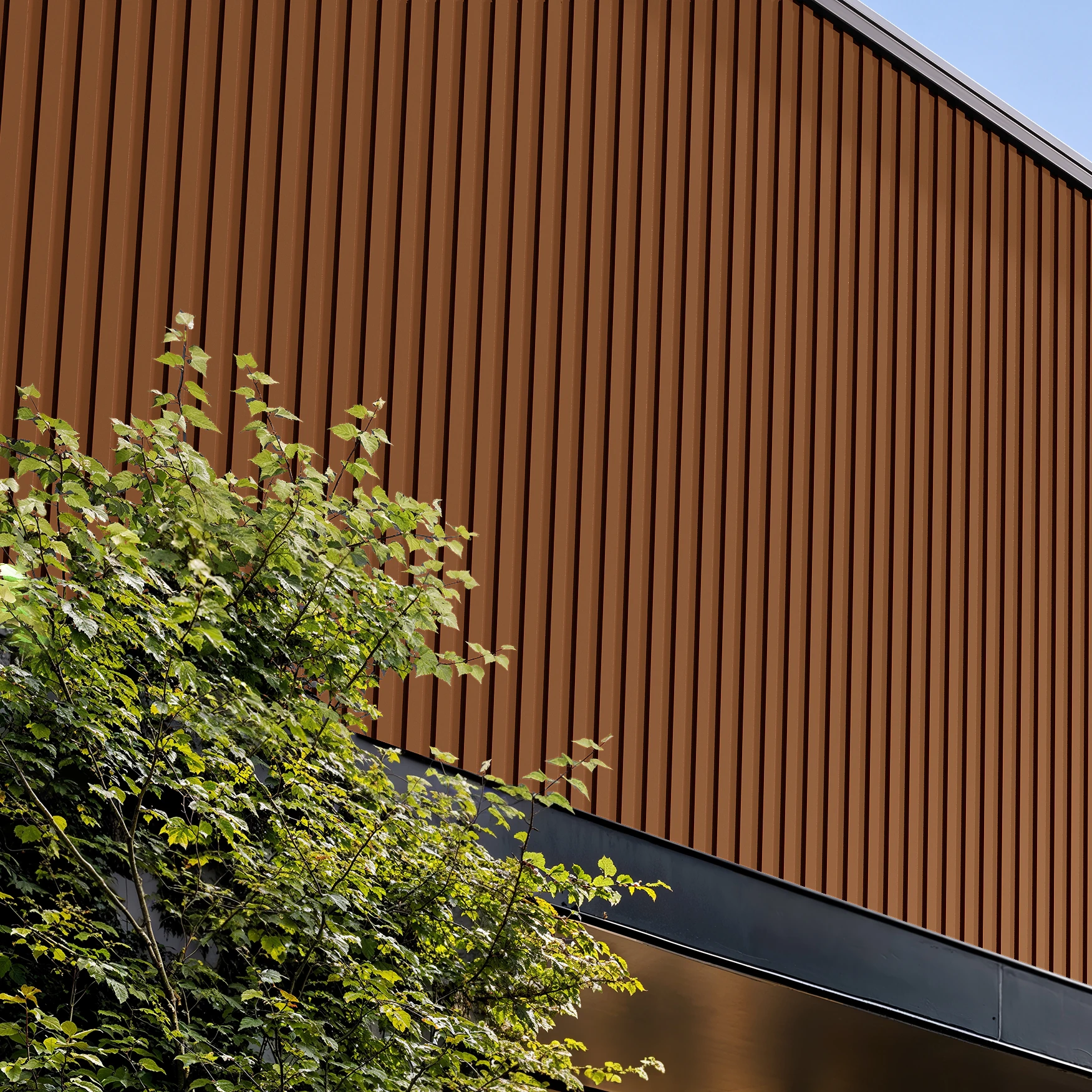 Copper Penny Wes-Trix® WT1 Metal Siding Exterior Wall Cladding visualization by Western States Metal Roofing